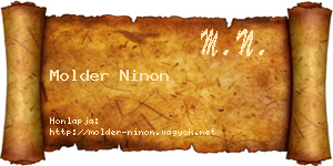 Molder Ninon névjegykártya